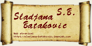 Slađana Bataković vizit kartica
